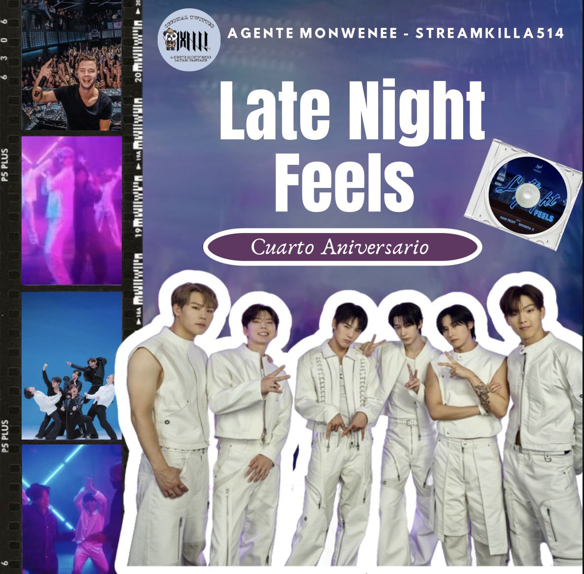 streamkilla514's tweet photo. Monwenees, hoy celebramos el 4º aniversario, del single de MX ft Sam Feldt, #LateNightFeels. Canción que nos invita a desconectarnos del estrés diarios y de la hiperconectividad para vivir el momento presente con las personas que queremos…
#LateNightFeels #MONSTAX #SamFeldt https://t.co/fvCaCm9Nqg