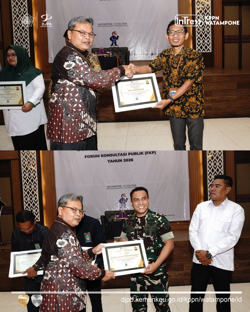 kppnwatampone's tweet photo. yuk klik tautan berikut untuk info lengkapnya 

https://t.co/bypgFxwREK

#KPPNAwards #PengelolaanKeuanganNegara #KPPNWatampone #DJPb #Kemenkeu https://t.co/mRMHTgbYfG