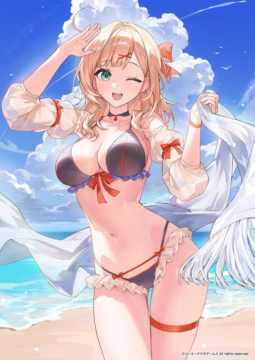 Atelier_Resleri's tweet photo. 【#アトリエサマー2026 キャンペーン🏖️】
今日はSYAGAMU(@_SYAGAMU)さん
描き下ろしイラストをお届け✨

さわやかな青空の下、
笑顔がまぶしいアルビーナ☀️

@Atelier_Resleriをフォロー＆本投稿をRPで、こちらのイラストを使用したポストカードが3名様に当たる🎁
#レスレリ https://t.co/43Z8EFO0Hy