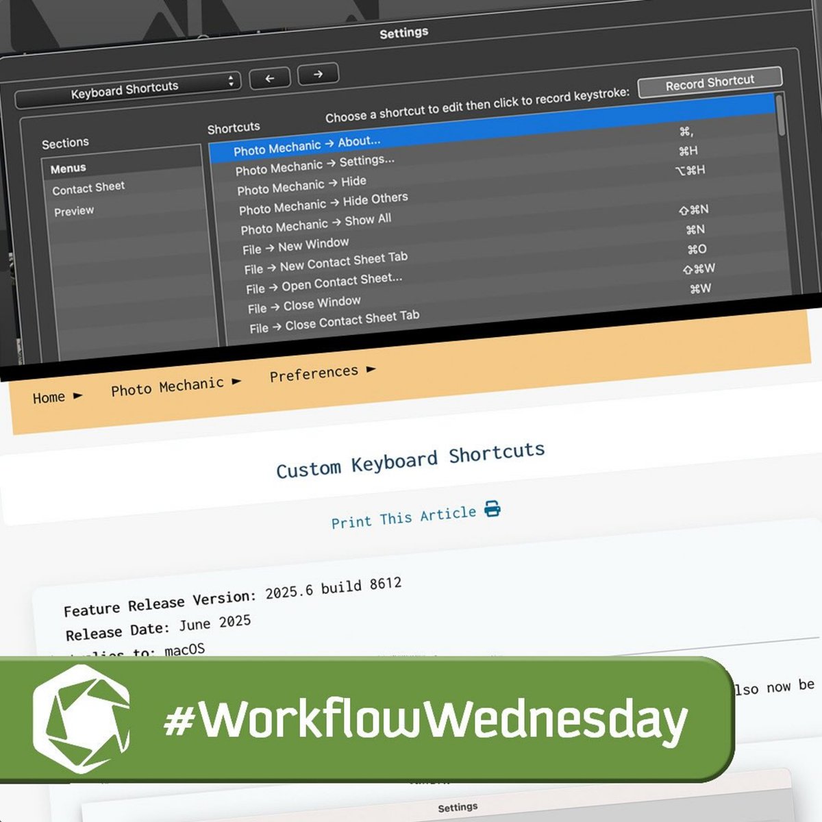 PhotoMechanic's tweet photo. Learn how to customize your Keyboard Shortcuts in Photo Mechanic in today’s #WorkflowWednesday post.
https://t.co/sZS0L4vZjK https://t.co/jCfRCYMNCH