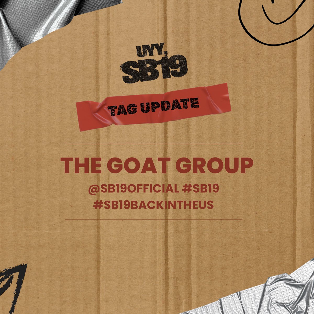 krstnrrae's tweet photo. Incase hindi pa dumaan sa inyo, we have tags 📢
Ipakalat!!! 

THE GOAT GROUP
@SB19Official #SB19
#SB19BackInTheUS https://t.co/zCGEQPrCfc