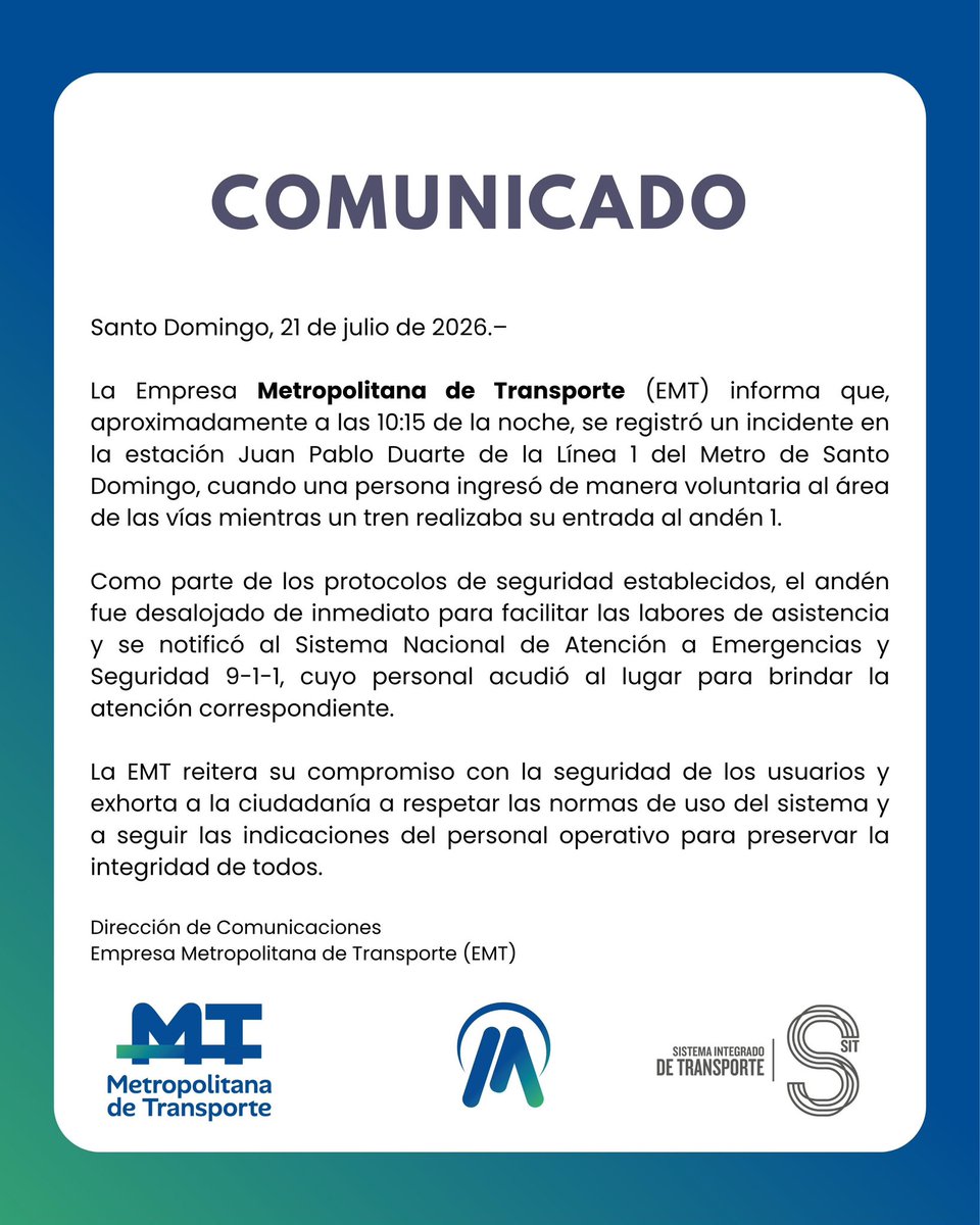 Metropolitana de Transporte tweet media