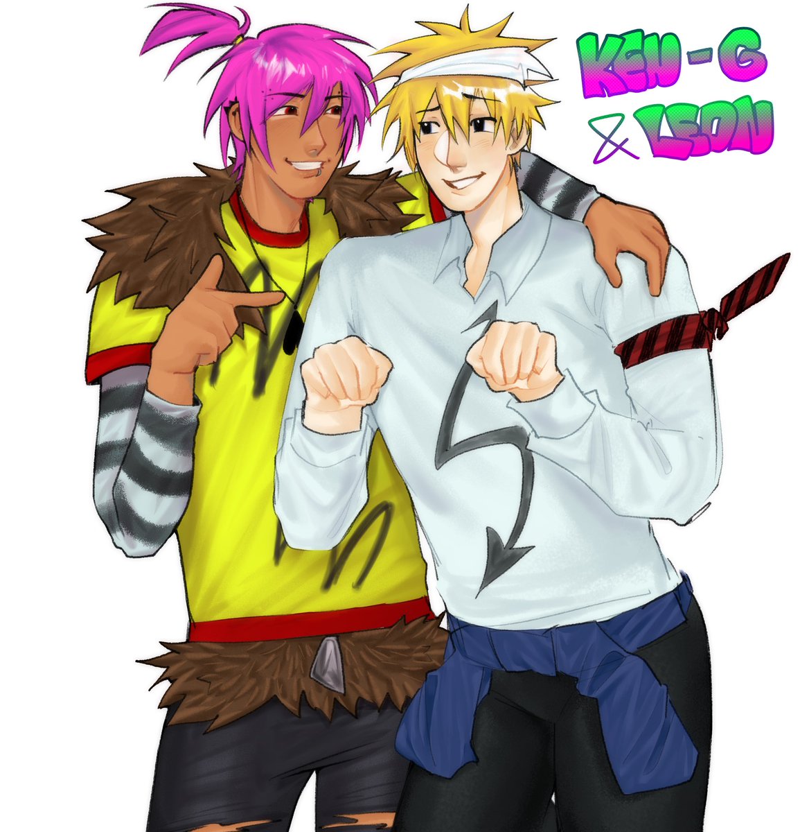 Poke_Coolguy's tweet photo. KEN-G &amp; LEON BOI ART FIGHT TO  savisxp (@_savis) https://t.co/Kuynq5VWo6