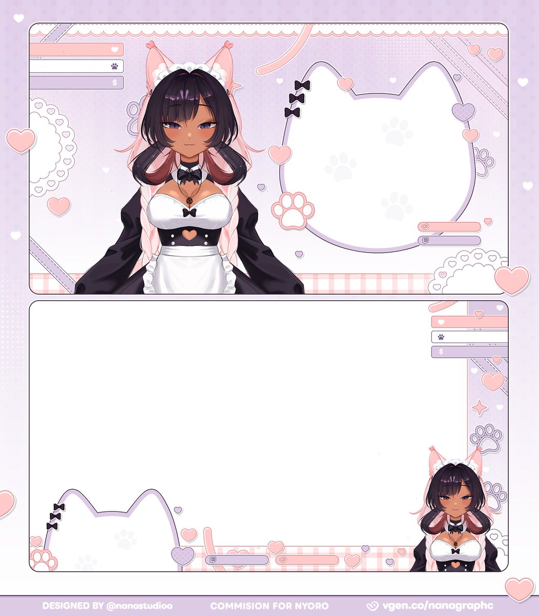 nanagraphc's tweet photo. 【✦  client work ✦】  
vtuber overlay for
@/nyoro

♡ + ↻ are appreciated!

#vtuber #vgencomm https://t.co/m1QVqHsysn