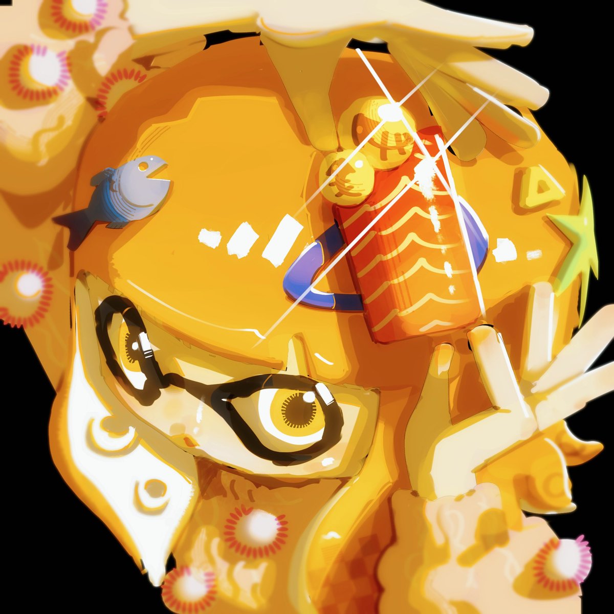 Miller_ELK's tweet photo. 三文鱼发夹 #splatoon https://t.co/xOy1waz1SD