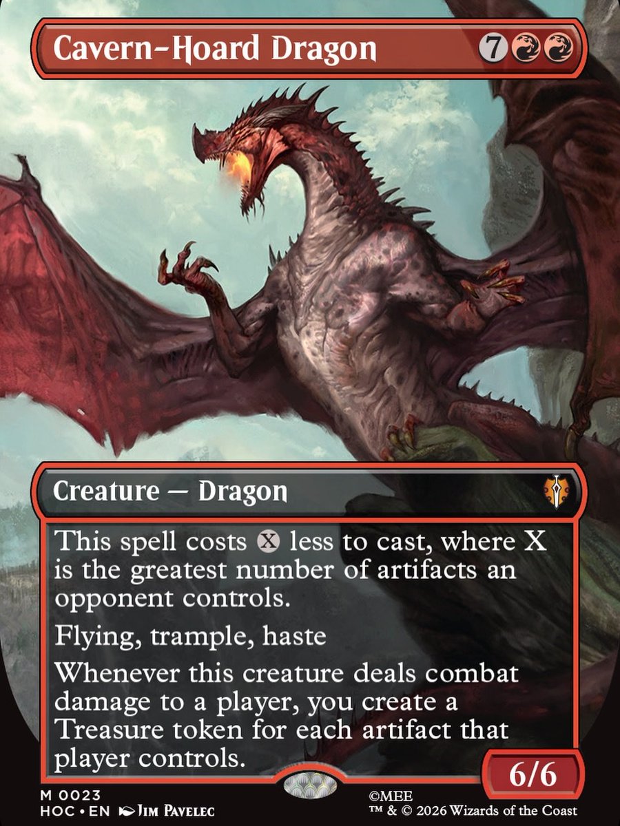 DimirUB's tweet photo. 【MTG x THE HOBBIT・ボックストッパー】
《洞窟に宝蓄えしドラゴン/Cavern-Hoard Dragon》
ーー
Jim Pavelecより https://t.co/2z96dVoJXx