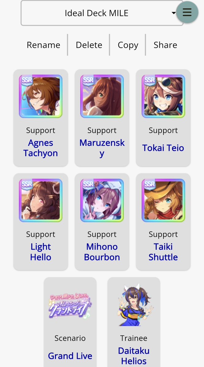 TjonojtT29137's tweet photo. Since people found useful the last deck overview here is the other half! Sprint and Mile decks for frontrunners! Sprint races have no unique cards really so it's better you use a general strong speed card!

Read the descriptions for more info! https://t.co/WHfKsxXDEM