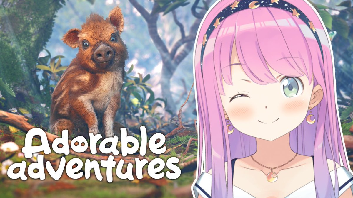 himemoriluna's tweet photo. 🍬この後19時から生放送🍬

＼＼ Adorable Adventures ／／

いのぶたちゃん冒険記🐷ﾌﾞｰﾌﾞｰ
一緒に旅に出るのらああああ✌(・o・🍬)
#なのらいぶ　#姫森ルーナ　#PR

◆配信場所◆
https://t.co/PkIs3tCCZT https://t.co/XX5RFlS55r