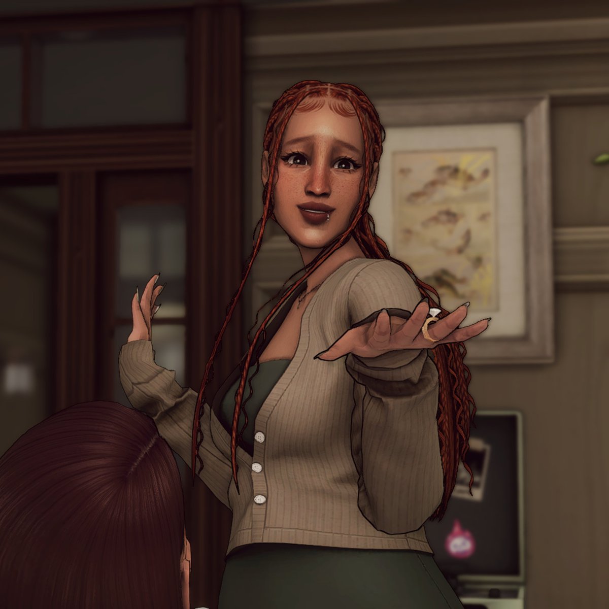 notsolety's tweet photo. everything happened so naturally. they put Celeste to sleep in her crib and then went to watch a movie at living room, they were cuddling when Melinda wanted to propose to Jade. it was such a beautiful moment, i love how my game seems truly alive sometimes 🥹 https://t.co/vroRXDe4Cc