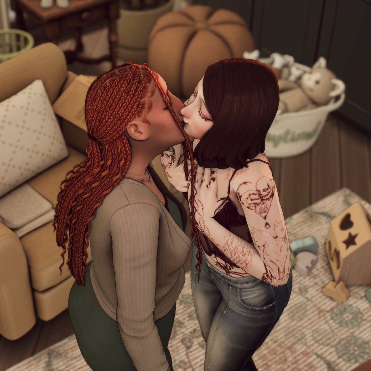 notsolety's tweet photo. everything happened so naturally. they put Celeste to sleep in her crib and then went to watch a movie at living room, they were cuddling when Melinda wanted to propose to Jade. it was such a beautiful moment, i love how my game seems truly alive sometimes 🥹 https://t.co/vroRXDe4Cc