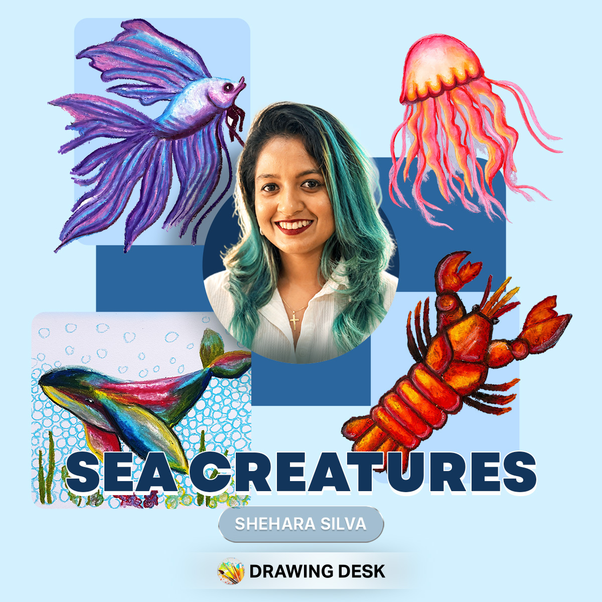DrawingDeskApp's tweet photo. We're excited to introduce Sea Creatures by Shehara Silva, a new drawing course now available in the Drawing Desk Creator Community. 🦑🪸 Learn how to draw beautiful sea creatures with oil pastels.🎨🖌

📱 Check it out: https://t.co/MJ2dfbhxRN
#drawingdesk #drawingtutorials https://t.co/cirXvMRPzU
