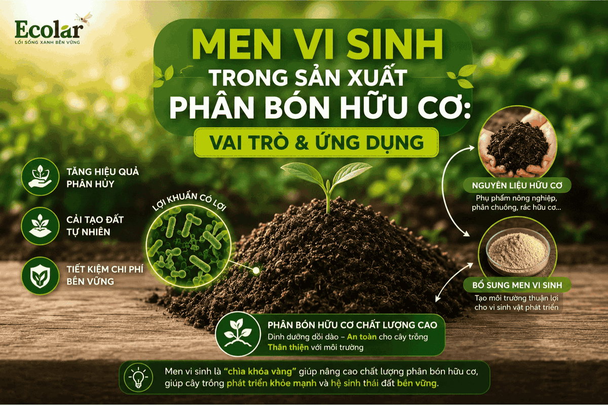 SongXanhEcolar's tweet photo. 💡 Muốn phân bón hữu cơ chất lượng? Đừng bỏ qua men vi sinh – "trợ thủ" giúp ủ nhanh, đất khỏe, cây lớn xanh bền vững! 🚀
Nguồn: https://t.co/YuQEwWNet4
#Ecolar #Loisongxanhbenvung https://t.co/EKMwjuXBVJ