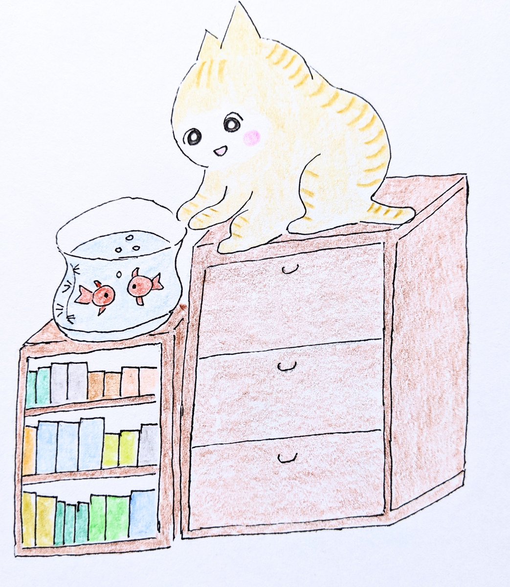 sachandaze0's tweet photo. こんにちは😊とても暑いですね。
涼を届けます。
ねこと金魚😀
#イラスト好きさんと繋がりたい
#絵描きさんと繋がりたい https://t.co/MtL0OJPVsD