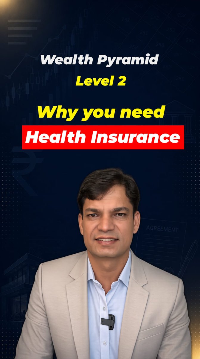 dippakgaaur's tweet photo. A ₹10 lakh investment portfolio can disappear because of one uninsured hospital bill.

That's why Health Insurance comes before investing.

Protect your wealth before trying to grow it.

#HealthInsurance #MedicalInsurance #FinancialPlanning #PersonalFinance #WealthPyramid #IndianInvestors #WealthWithDippak