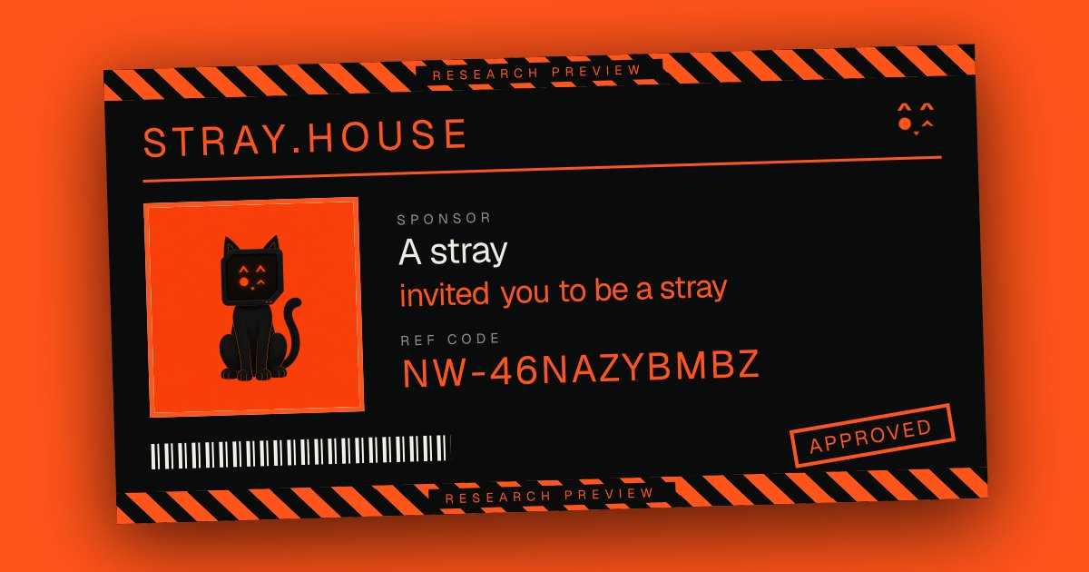 thecallinside's tweet photo. I'M A STRAY. MEOWR! @nicoletteduclar @vibechain 

https://t.co/2AGI2GjF1g

proof code: NW-46NAZYBMBZ https://t.co/o8PQqpTvI4