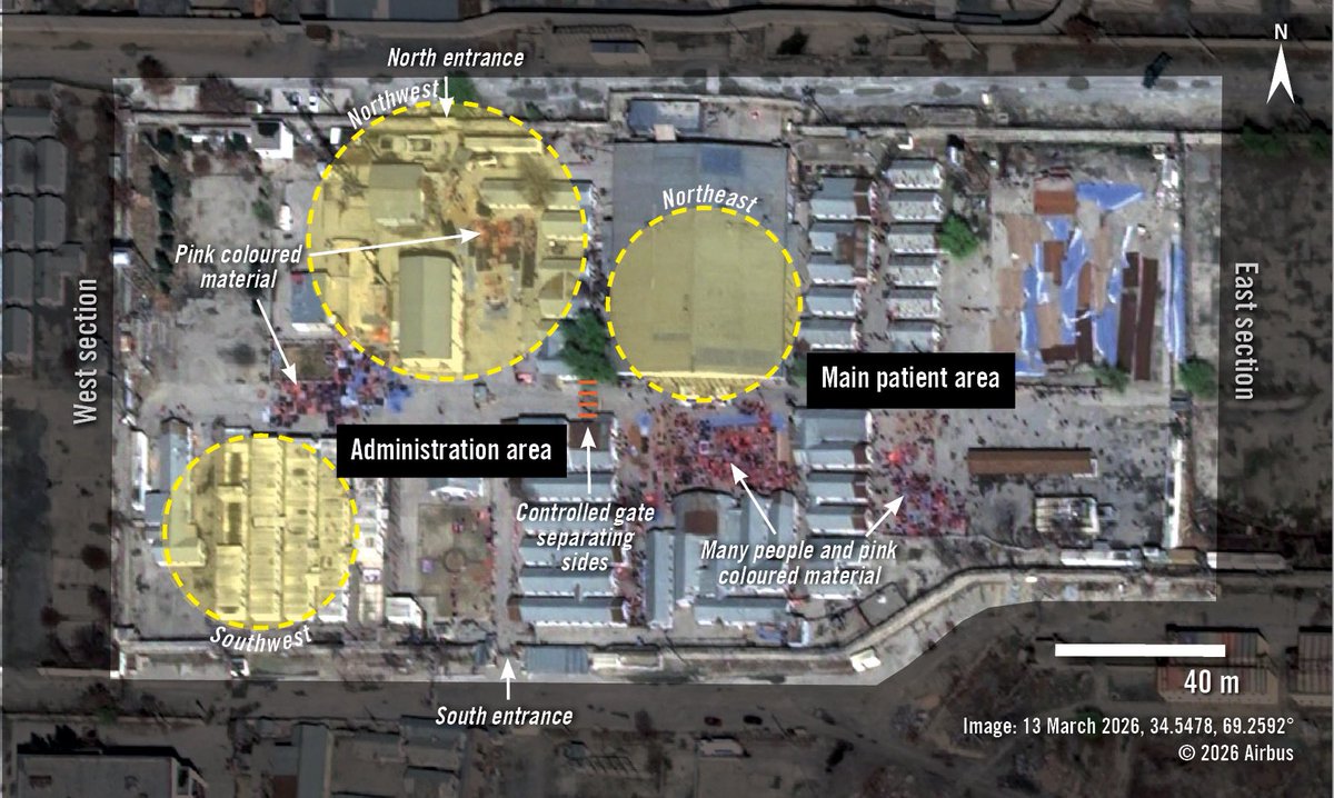 ElianPeltier's tweet photo. Amnesty International on Pakistan’s strikes on the Omid drug rehabilitation center in Kabul in March: “possible war crime.”

“Amnesty International open-source investigators and weapons experts analyzed these videos, as well as evidence directly received from local sources and online. The videos consist of black and white drone and fighter aircraft feeds that show the air strikes from various angles. None of these videos, nor footage gathered from ground sources, allow the identification of conclusive evidence of weapons, ammunition or other explosive goods stored in the area. The footage does not show secondary explosions immediately following the strikes, which would constitute evidence of a possible ammunition storage.”

https://t.co/lWBJrp9shh