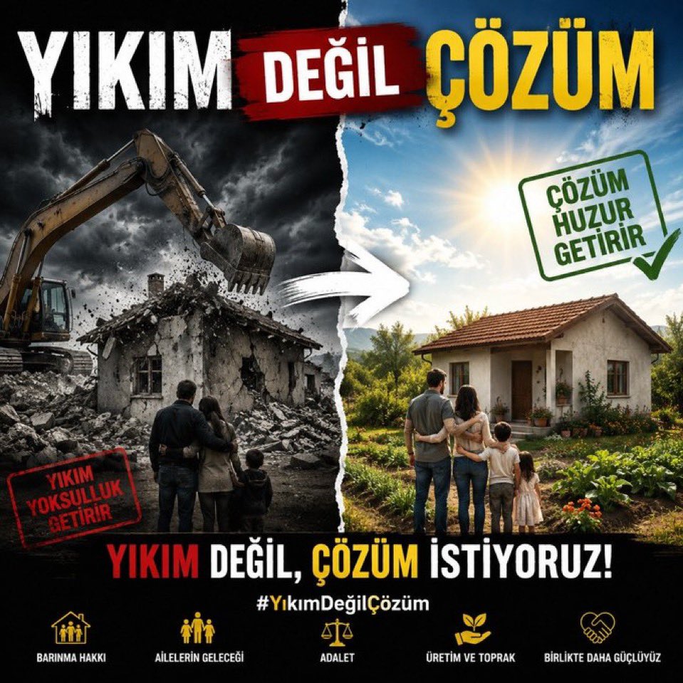 datahavuz's tweet photo. Devletin görevi yıkmak değil; vatandaşın kurduğu mütevazı alanları çevre ve altyapı kurallarıyla güvenli, denetimli ve yasal bir zemine kavuşturmaktır.

#YapıKayıtMeclise BahçemeDokunma #Çarşamba

@efkanala @oktay_saral @_cevdetyilmaz @RTErdogan @murat_kurum @mustafaelitas https://t.co/Lr1ksQv89J