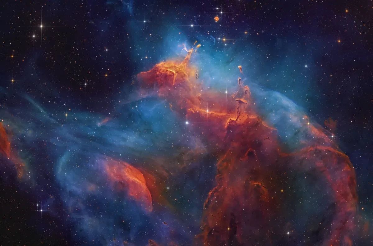 RunningV154558's tweet photo. Gum 37: The Southern Tadpoles (Teapot Nebula) - 
Astronomy Photographer of the Year 2026 
- Shortlisted Entry 

#Astrophotography #Nebula #Space #APOTY2026 https://t.co/p1zuZICqBq