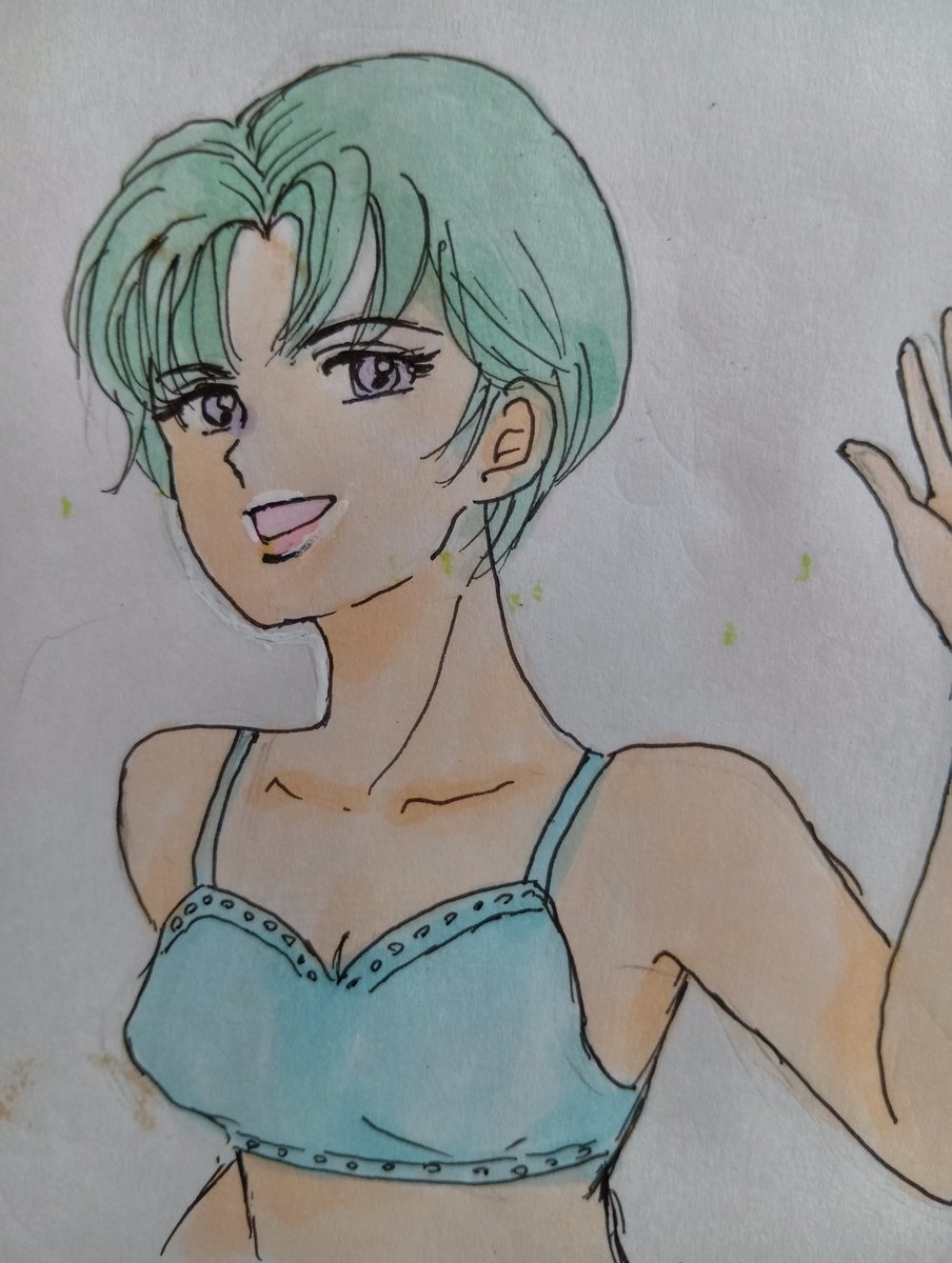 mama775mikanDD's tweet photo. #イラスト練習中
#夏だ水着だ
#失敗作でも上げます
何かすみません……でも下手な
イラストを晒すコトで上手く描
けるようになりたい！と頑張れ
ます🙇 https://t.co/mgrRfxyX4f