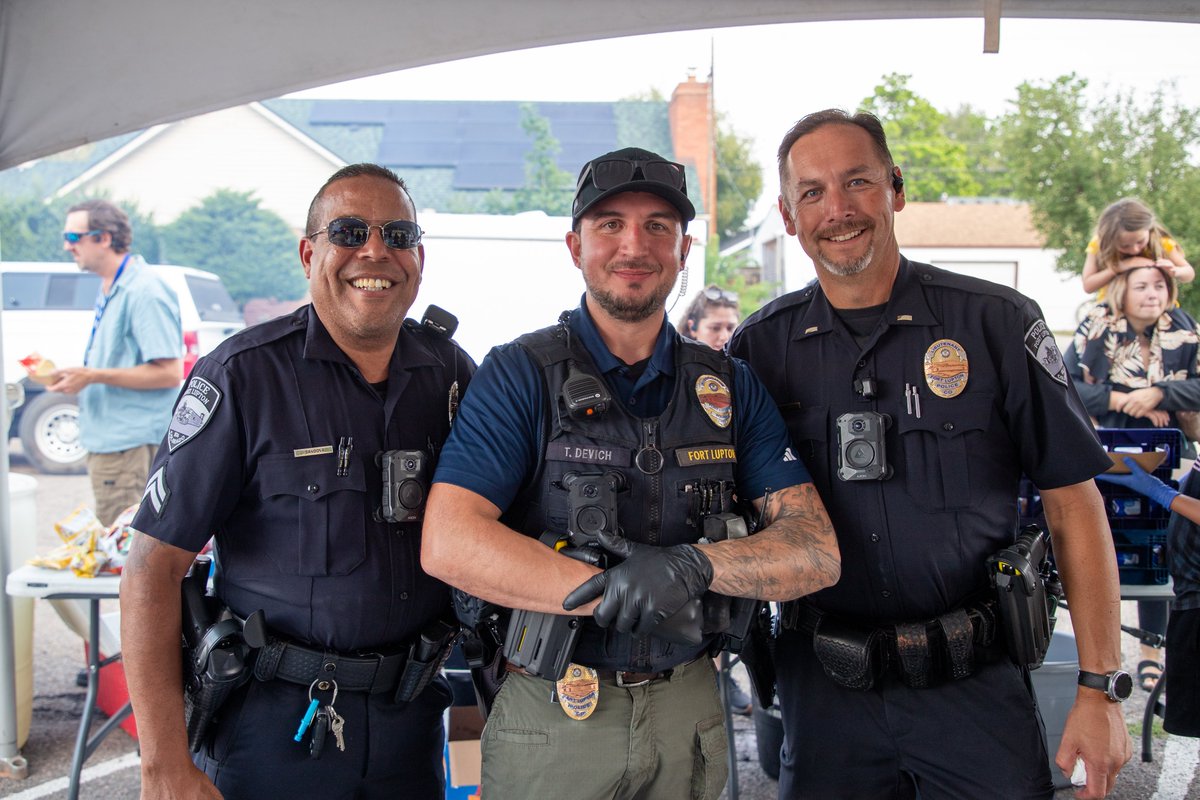 FortLuptonPD's tweet photo. Thank you to everyone that came out to National night Out last night! It was fun seeing the community come together in a fun and safe environment. 

Thank you to the community members, volunteers, and sponsors that made this event possible! https://t.co/JVwxwUY3mT