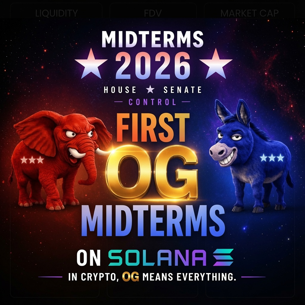 Crypto_Holding_'s tweet photo. 📍 Midterms 2026 ($MIDTERMS26) captures the race for House and Senate control: America's biggest political bet, on #Solana. 🇺🇸

➡️ Born from the 2026 midterm election cycle, where every seat flips the balance of power..

🔗 CA :
ERMS1vKBCQS5YMJCcFNP464RJyHuHwSLYdpsre5Cpump

First meme riding that wave on Solana! 

🌐 https://t.co/GYewy3PPNT
💬 https://t.co/7OeXkcvDxE
🫂 https://t.co/fuFIalYjEQ

📊 https://t.co/VYkWloTac6

#SOL #crypto #web3 #DeFi