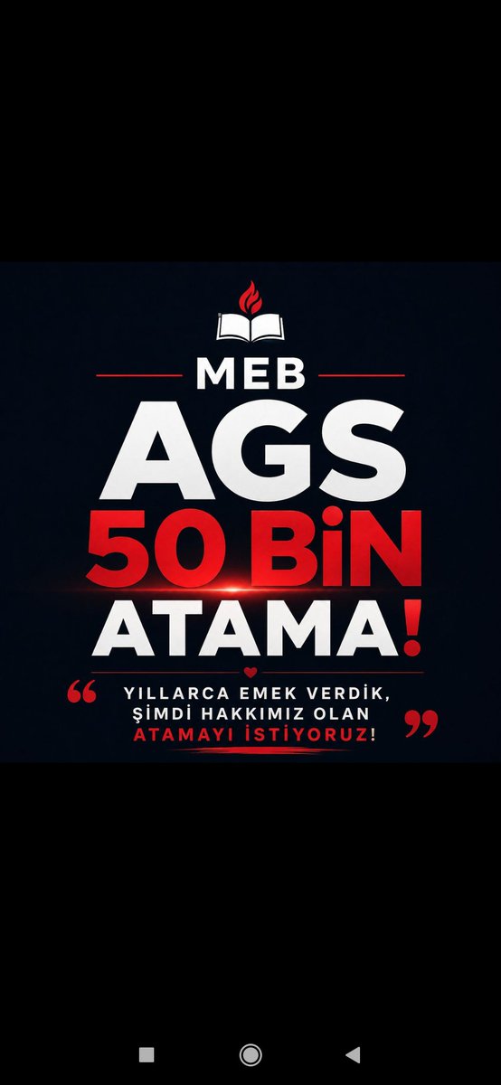 haticeucguc's tweet photo. @kursatkarasolak Ücretli öğretmenlik yerine kadrolu istihdam güçlensin. 2026 AGS’de 50 bin öğretmen ataması eğitim için önemli bir adımdır.
@RTErdogan @dbdevletbahceli @Yusuf__Tekin @TalipGeylan06 @tcmeb @Akparti @tciletisim #MebAGS50Bin https://t.co/MGhcBd9xot