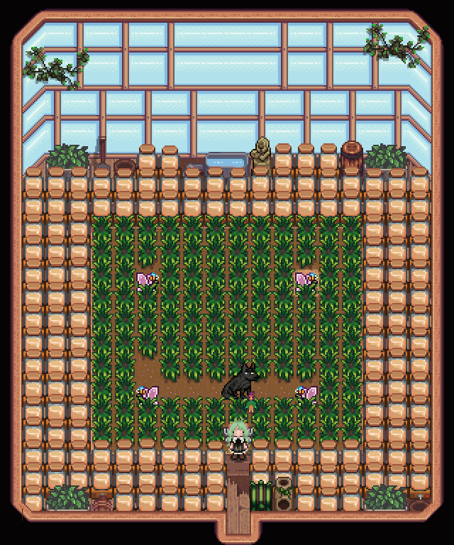 PastelArciel's tweet photo. and finally, both of these are in ridgeside, the community greenhouse where i personally only have things on the left side of the building, and the one unlocked during the ridge spirit world questline https://t.co/APEgS7aVaO