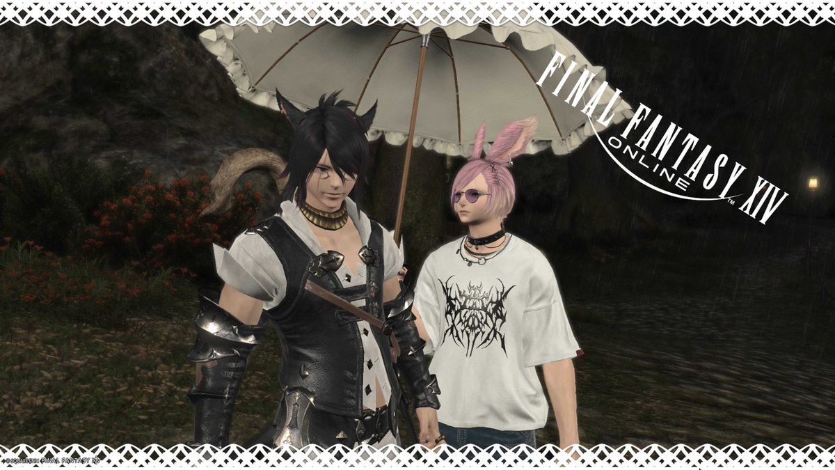 juns_ff14's tweet photo. あおちゃんがSwitchでFF14始めたから付き添った♥
相合傘したよ☂️(*•̀ㅂ•́)و✧ https://t.co/0xCVXtq3r7
