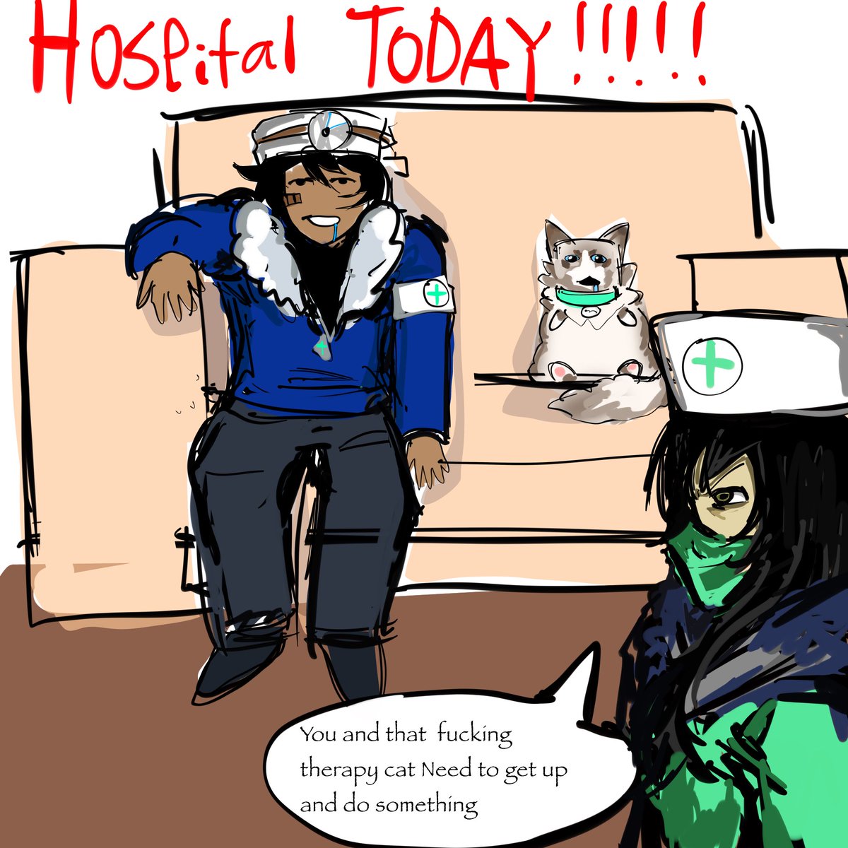 Blisterdose's tweet photo. launching soon today!

The DOD/hospital parody will interact with *caretakers and other parodies* uniquely! (E.g AGREEING TO ME DRAWING OTHERS OCS, adding to bio/pinned, or making special posts, ints, etc)

If anybody has a caretaker-esque and wants to join please lmk in replies! https://t.co/TXpcd7SbRS
