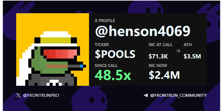 henson4069's tweet photo. $pools  48.5X DONE . FOLLOW  ME AND GET THE NEXT 100X GEM.

0x385b36ff682ab4c76e7c37a66b96aabc466471d5 https://t.co/ldWRwKOzZW