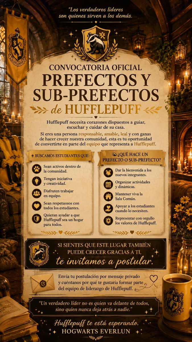 hogwarts_aureum's tweet photo. Hufflepuff buscan miembro!! 💛🦡 https://t.co/bvR0ZZxwFl