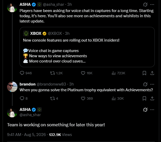 Wario64's tweet photo. Platinum trophy equivalent coming to Xbox Achievements later this year https://t.co/Rl6lgjJrMs