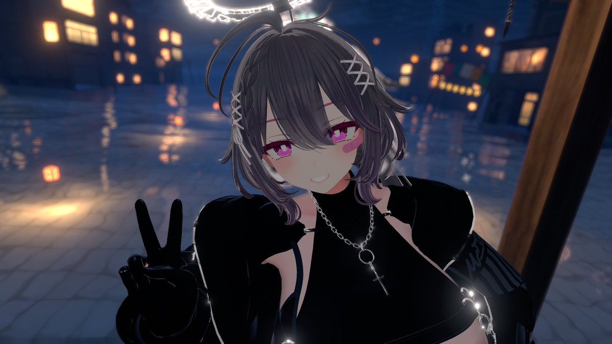 vrc_rakon's tweet photo. 새벽에 찰칵!

#VRChat https://t.co/xwzh52iYO5