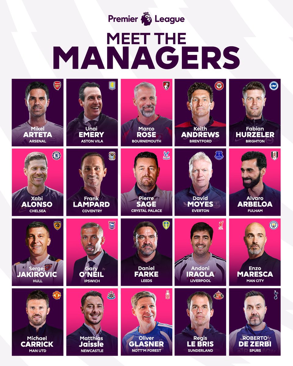 premierleague's tweet photo. Did you know that NINE clubs will have new managers at the start of the Premier League season? That's the most ever for an opening weekend! 👔

Matthias Jaissle is the latest as he joins up with Newcastle ⚫️⚪️ https://t.co/uYc98OS0ZL