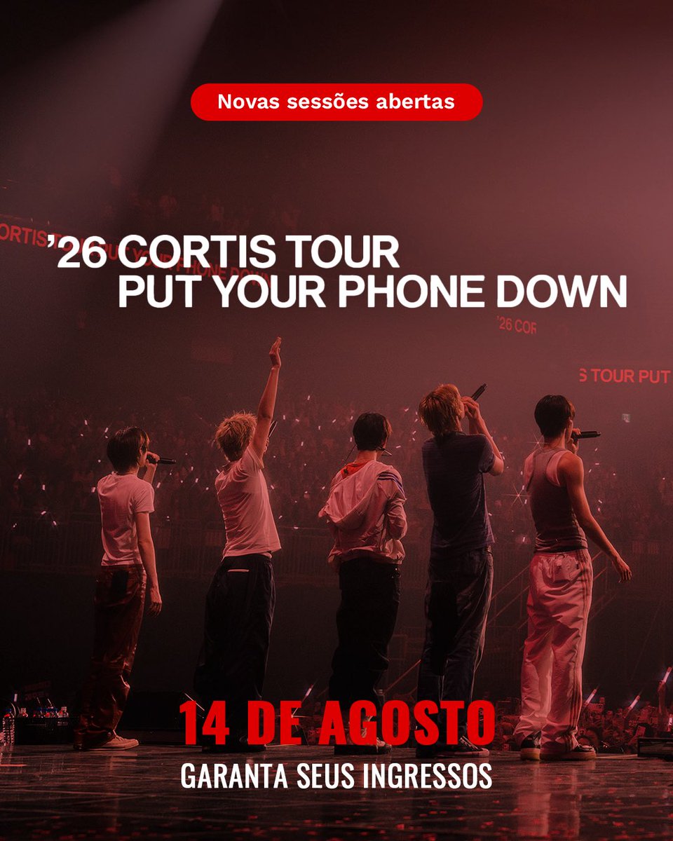 CORTISBRASIL's tweet photo. O Cinemark anunciou novas sessões para a transmissão do show da PRIMEIRA TURNÊ do CORTIS, “PUT YOUR PHONE DOWN IN LA — LIVE VIEWING”, no Brasil. A pré-venda dos ingressos já está disponível. 🚨

As novas sessões podem levar um tempo para aparecer nas plataformas de compra do Cinemark. Caso ainda não estejam disponíveis para a sua unidade, aguarde a atualização do sistema! 

Cinemark Aricanduva — São Paulo/SP
Cinemark Shopping Downtown — Rio de Janeiro/RJ
Cinemark Shopping Salvador — Salvador/BA
Cinemark Passeio das Águas Shopping — Goiânia/GO
Cinemark Shopping Midway Mall — Natal/RN
Cinemark Shopping Vitória — Vitória/ES
Cinemark Floripa Shopping — Florianópolis/SC
Cinemark Uberlândia Shopping — Uberlândia/MG
Cinemark Shopping Catuaí Palladium — Foz do Iguaçu/PR
Cinemark Shopping Mogi Guaçu — Mogi Guaçu/SP

🔗 https://t.co/1Ld0ofyW94 

#CORTIS #코르티스 @cortis_bighit