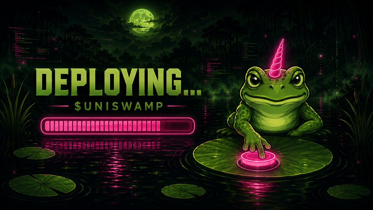 UUNISWAMP's tweet photo. We are still awaiting the official launch of the $pools. There will likely be a lot of spam during the first few minutes or even hours. We will be careful to launch $UNISWAMP at the best possible moment.
$FRONG $UNI $ETH $HOOD $WETH $PEPE #PoolsTrade #UniswapV4 #RobinhoodChain #Memecoin #DeFi $cashcat $ROBIN $LAUNCH $FRONZ $FRONGS $UNIFROG
$MEMECOIN $SEASON $GEM100X $pools $PONS #HOOD