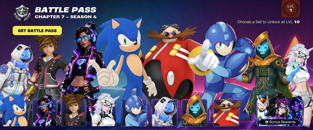 CHAPTER 7 SEASON 4 BATTLE PASS FIRST LOOK LEAKED…✍️📂 A potential first look at the Chapter 7 Season 4 Battle Pass has been found in the files. Featuring some major crossover characters.