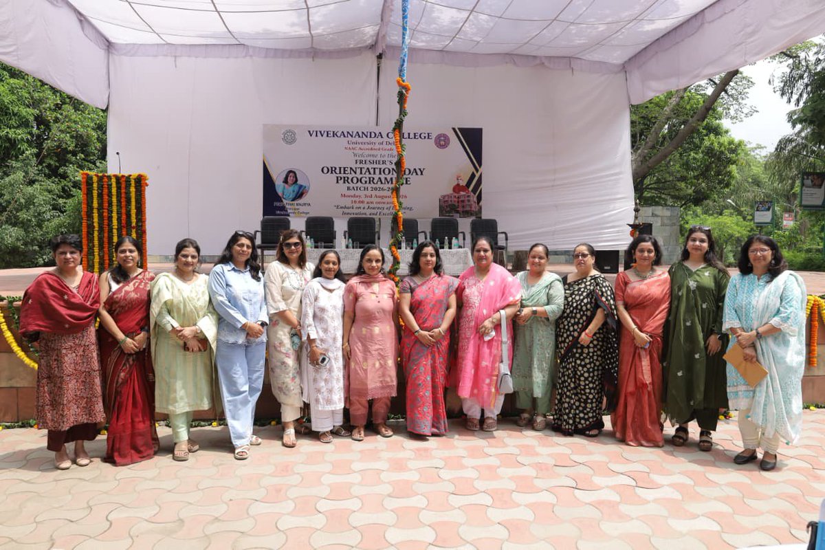 VNC_DU's tweet photo. On 3rd of August, Vivekananda College organised an Orientation Programme for the new batch of 2026-2027. College Principal, Prof. Pinki Maurya and other esteemed members of the college were present on the occasion. Few glimpses of the event: https://t.co/qgtUvrNMbs