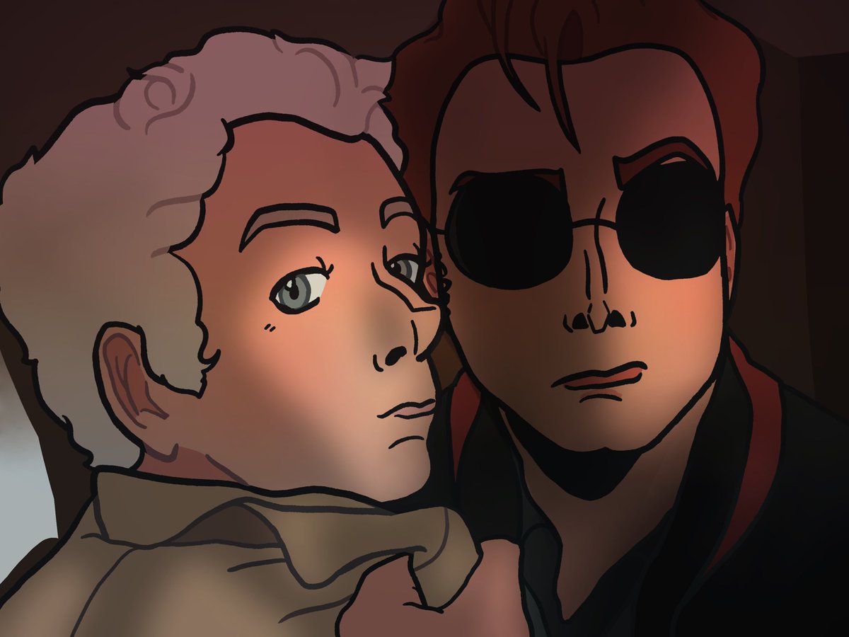 _c0ra1's tweet photo. 👀👀👀👀👀👀👀

i got sick of coloring this shhh #GoodOmens #goodomensart https://t.co/dItAaNfwfb