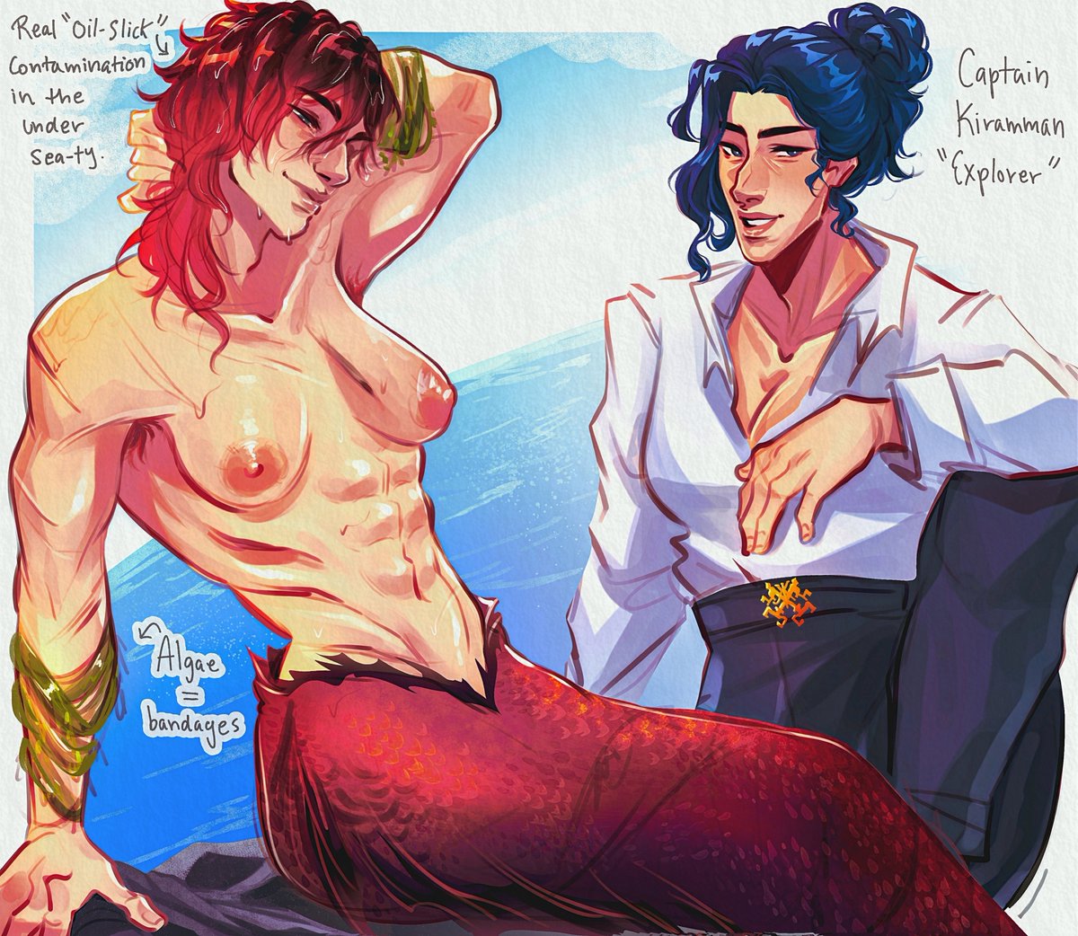 Ejpuki's tweet photo. Caitvi mermaid au https://t.co/Wj0tgi7gqm