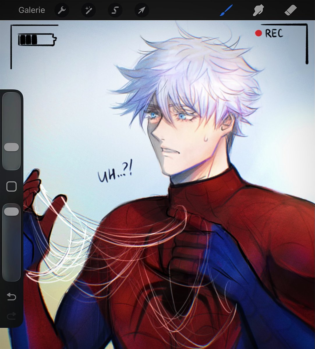 erisnthr's tweet photo. #gojo #jjk #spiderman https://t.co/8HB3QekqEH