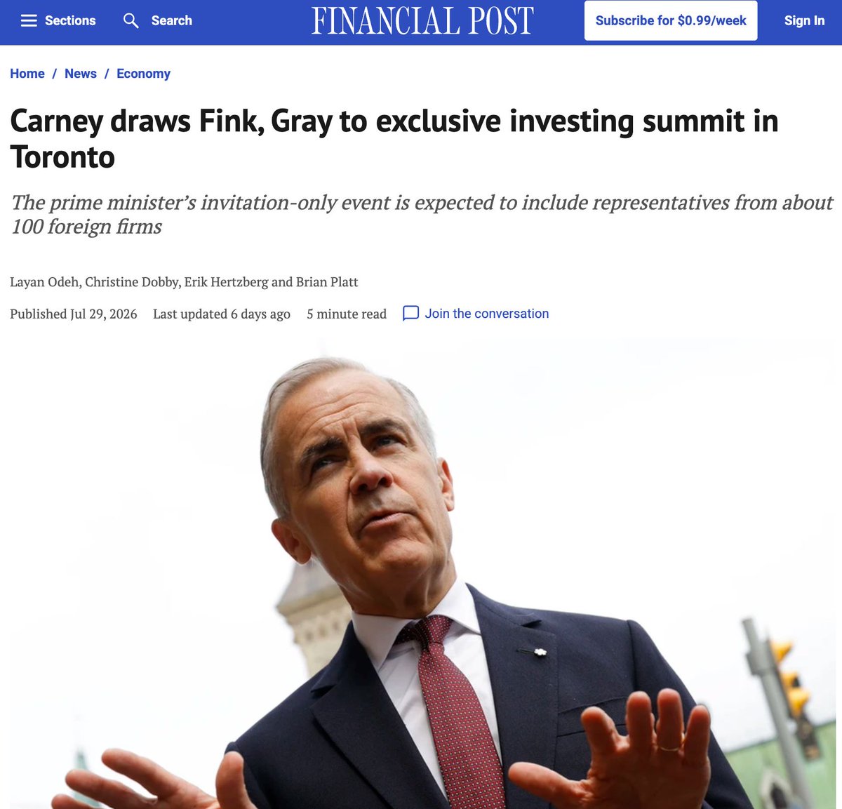 CanadiansOrg's tweet photo. BlackRock CEO Larry Fink will be attending the federal government's privatization summit. The government is planning to auction off what remains of our public infrastructure(airports, water systems, etc.) to the global 1%.
We’re organizing the response.
https://t.co/RPnd8aMCeM https://t.co/sJ1Ul7wNHe