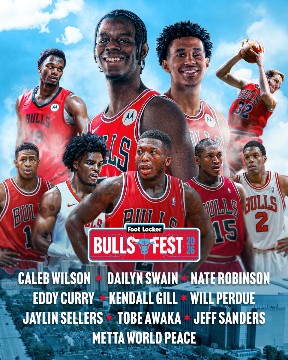 chicagobulls's tweet photo. Meet Bulls players and alumni at Bulls Fest!

🗓️: August 22-23
📍: United Center

#BullsFest | https://t.co/Gwix3Fx7vC https://t.co/F6Fiso3U9d