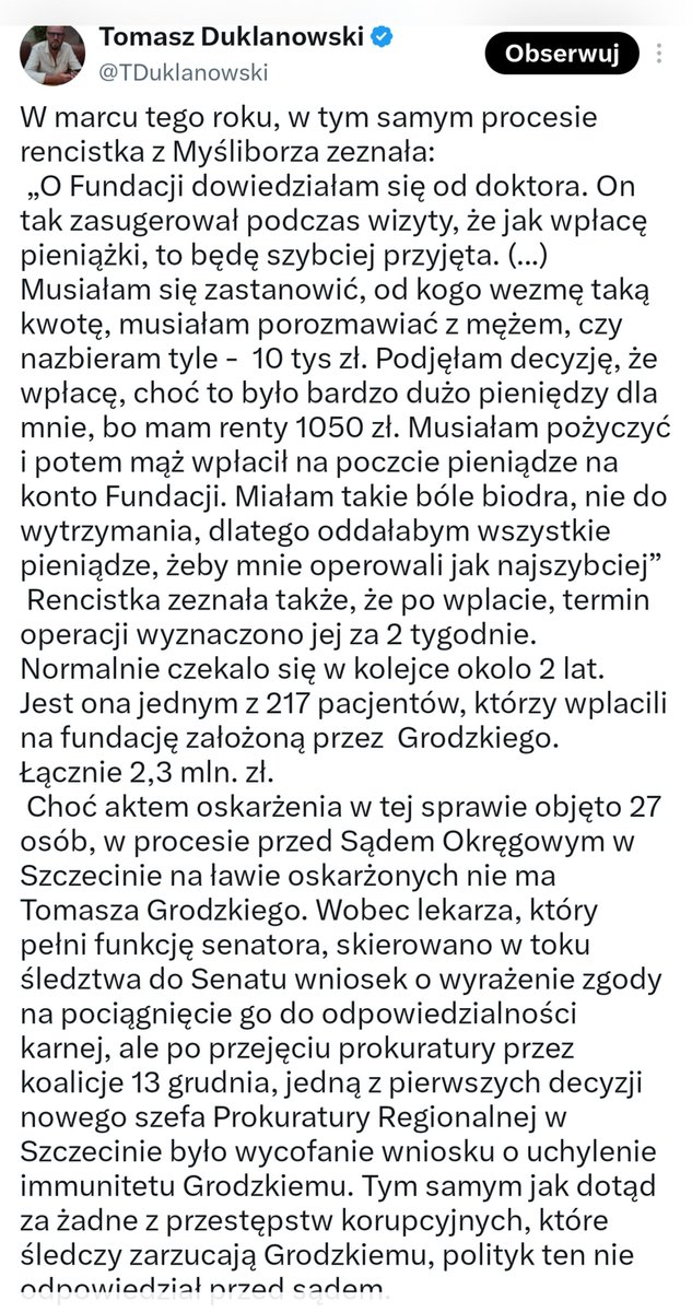 LKraskowski's tweet photo. Wpłaty na fundację nie przyspieszały operacji. A świstak zawija w sreberka. https://t.co/zLxMpovEXk