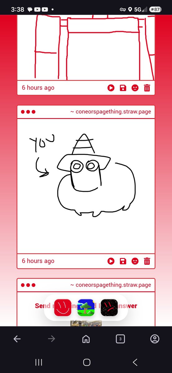TheConeEngineer's tweet photo. 1: awww so cute
2: thank you but why is blue there
// 3: THAT AINT MY FUCKIN BOT BRO // https://t.co/9MoiL1VjLy