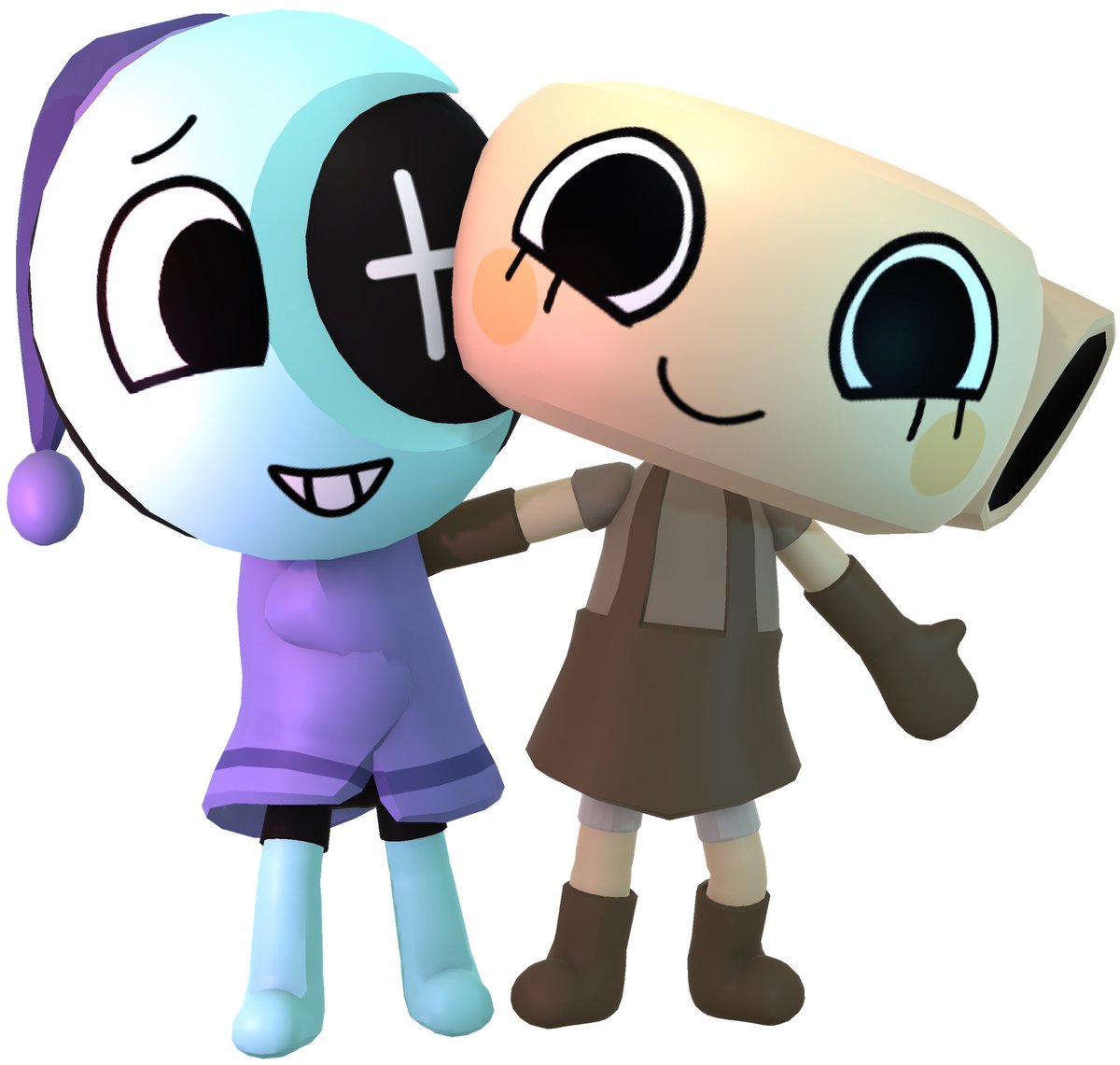 erynox_'s tweet photo. @ShellyFoss1995 I made another render of you with Shelly! Can you tell her to come here? https://t.co/keftJKHowF