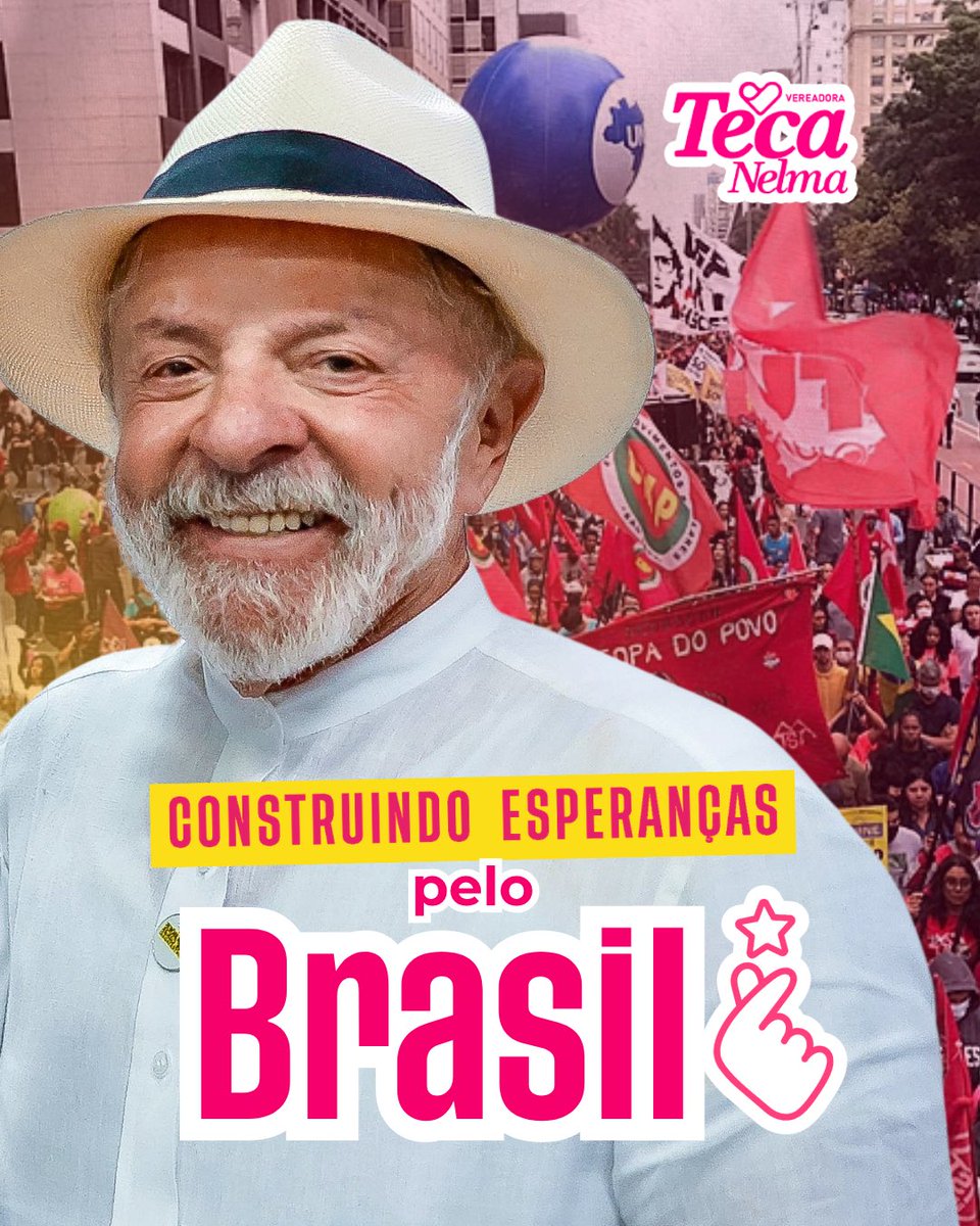 TecaNelma's tweet photo. Teca é Lula. Lula é Teca. 💖

Dois projetos que acreditam na democracia, na justiça social e em um país que não deixa ninguém para trás. Juntos, construimos esperanças por Alagoas e pelo Brasil 🫰🏻 https://t.co/pfaN6DnxNg