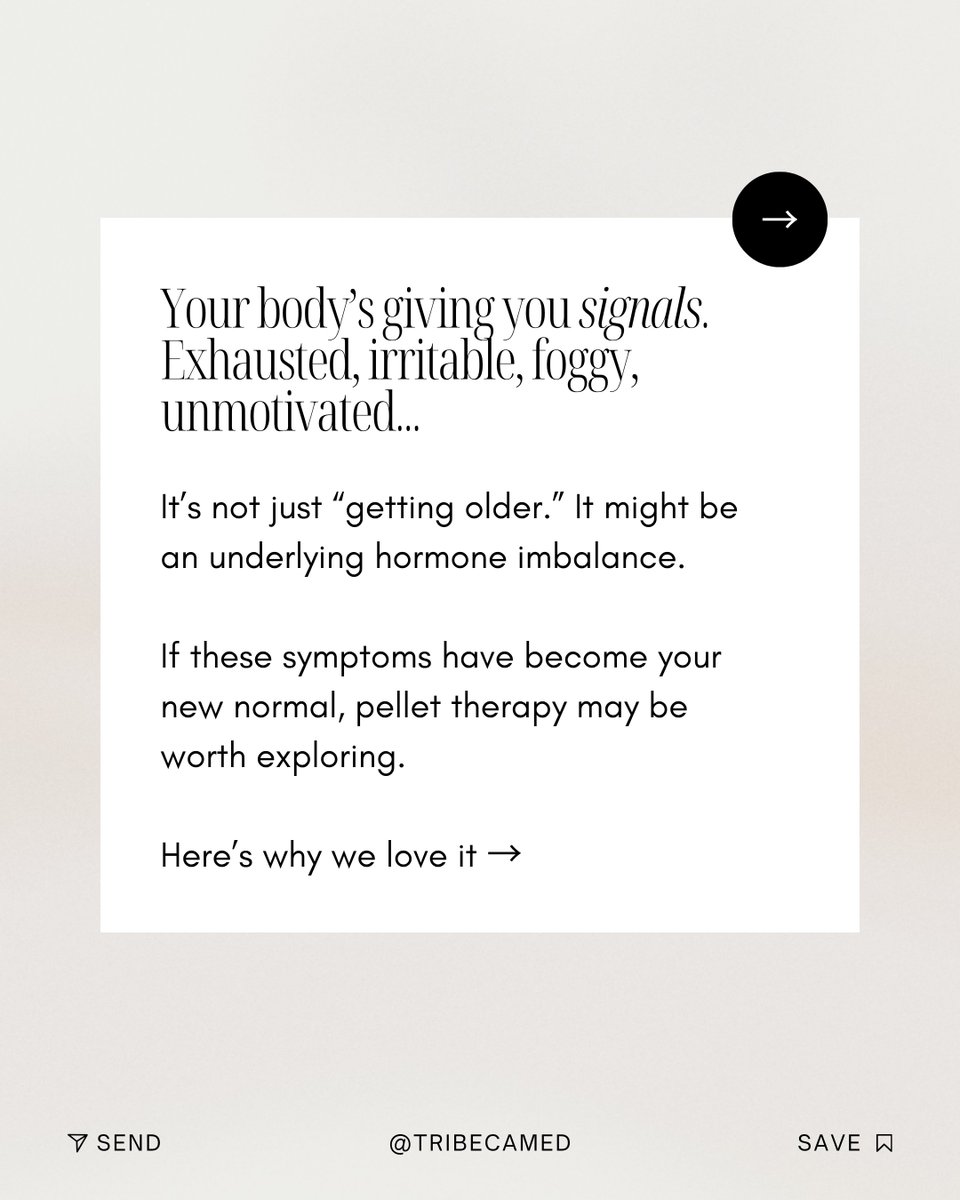 tribecamed's tweet photo. Low energy, brain fog, poor sleep, and mood changes aren't symptoms to ignore.

The first step is a comprehensive evaluation to understand what's causing them. From there, we recommend the treatment options that make the most sense for YOU.

Schedule a consultation today! https://t.co/HPfUmegEgW