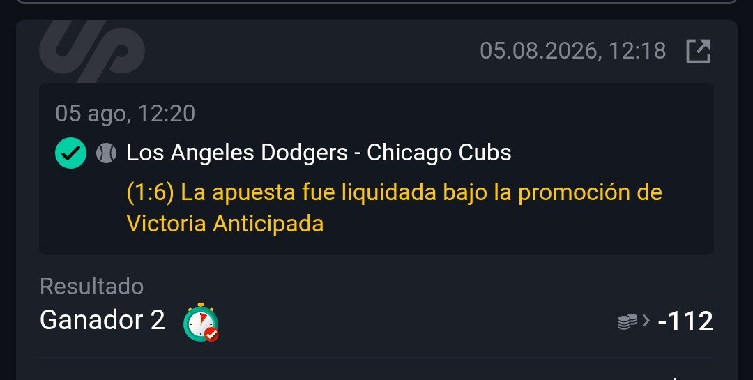 HfAngel14's tweet photo. @_alanpicks99 Ah, no manches jajaja según yo había metido Dodgers porque ya les tocaba, ahorita entré a mí App, ví más dinero y me dí cuenta que metí cubs, la había puesto dos veces 😂😂😂😂 https://t.co/9pyVD08MWV