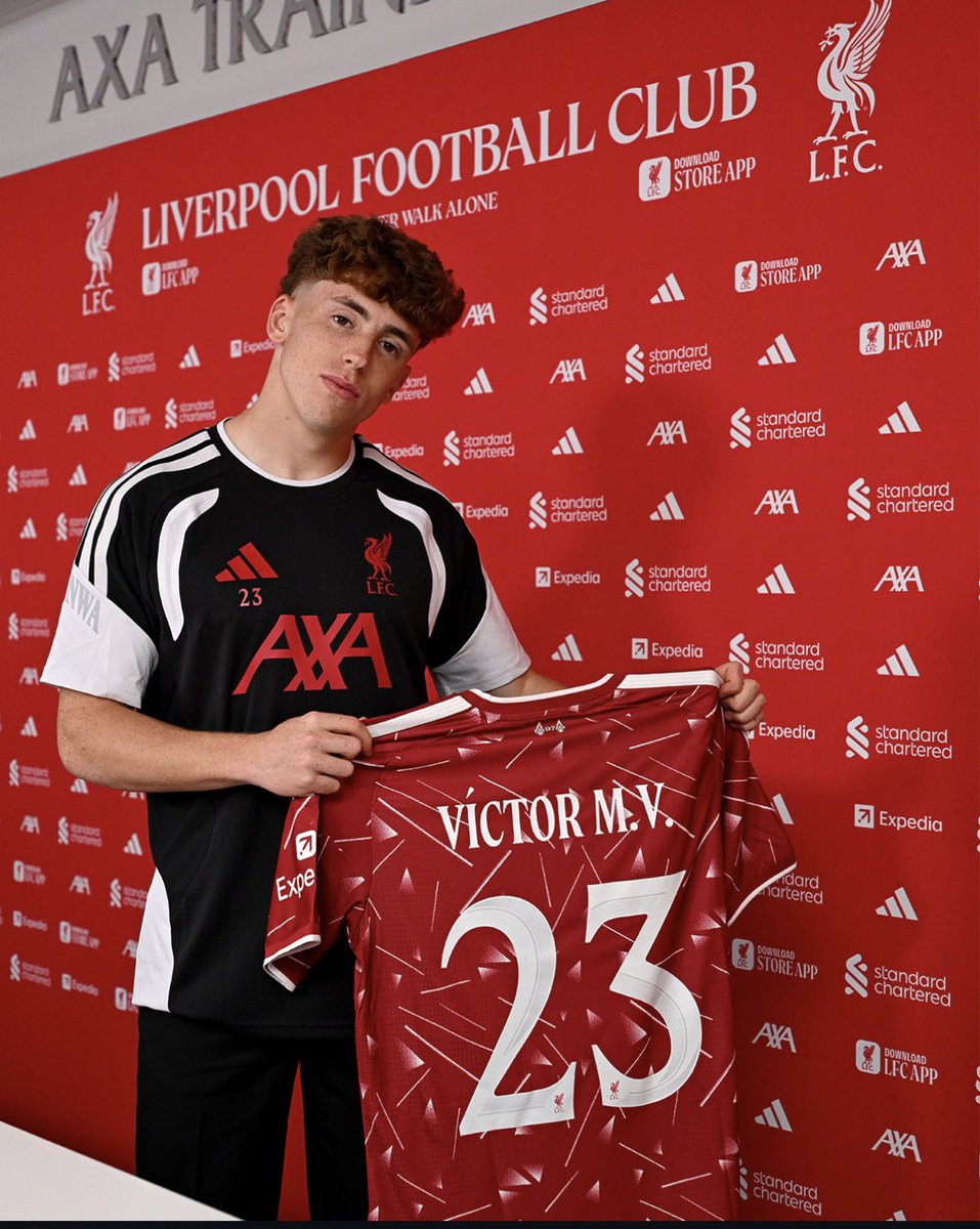 ElliotFMedia's tweet photo. Victor Munoz putting on the Liverpool shirt on for the first time 

Are you excited Reds ?? 

#elliotfmedia #liverpool #muñoz #lfc https://t.co/TzHfc8FXPP